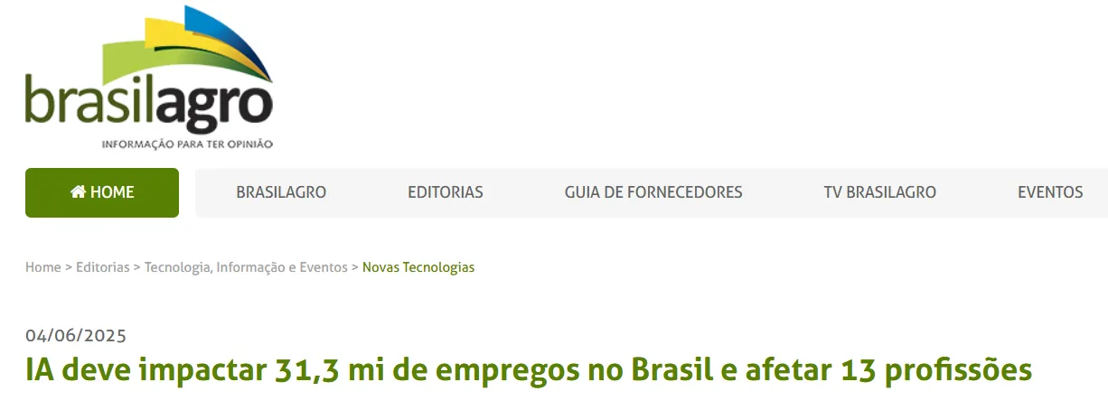 Notícia sobre oportunidades de carreira para programadores e desenvolvedores Full Stack